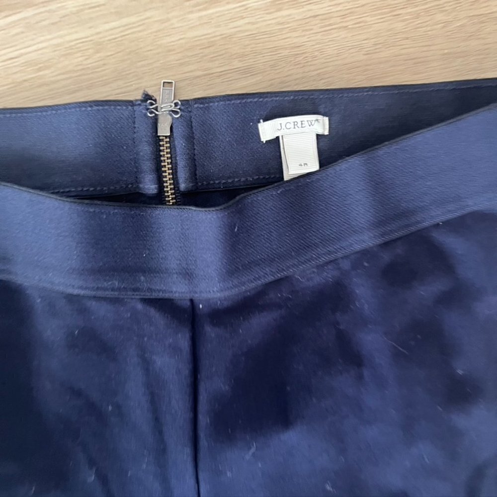 J. Crew Pixie Pant in Ponte Stretch in Navy Size 4 - Picture 7 of 9